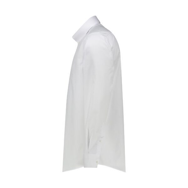 پیراهن سفید کج راه یقه دکمه دار آریوان FS231 - Image 3